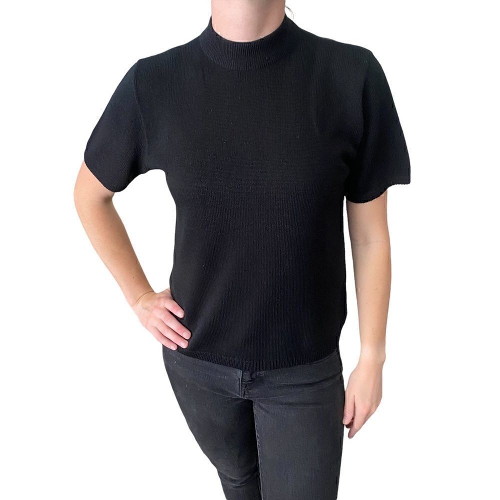 Black Mock Neck Sweater 